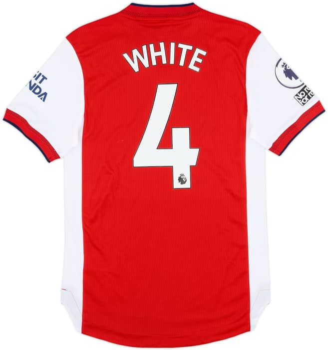 2021-22 Arsenal Authentic Home Shirt White #4 - 8/10 - (XS)