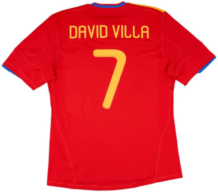 2009-10 Spain Home Shirt David Villa #7 - 6/10 - (L)