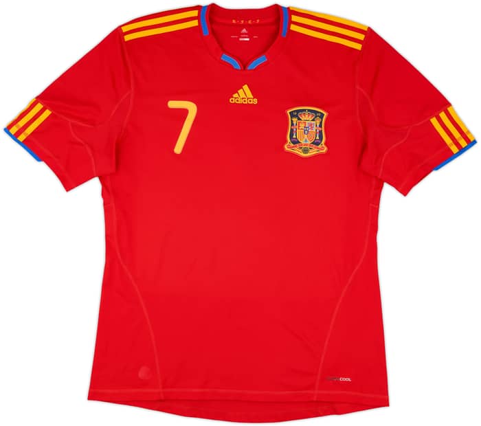 2009-10 Spain Home Shirt David Villa #7 - 6/10 - (L)
