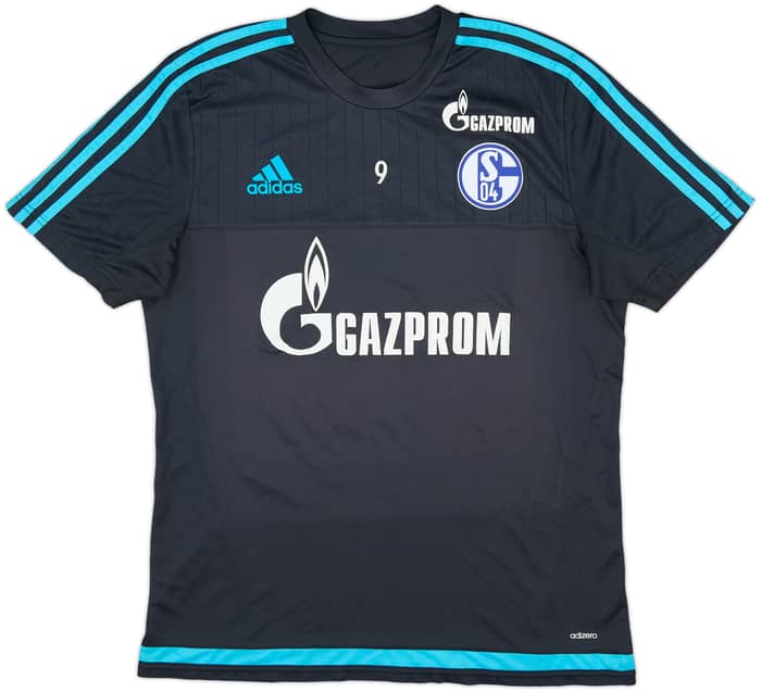 2015-16 Schalke Player Issue adidas Training Shirt - 9/10 - (M)