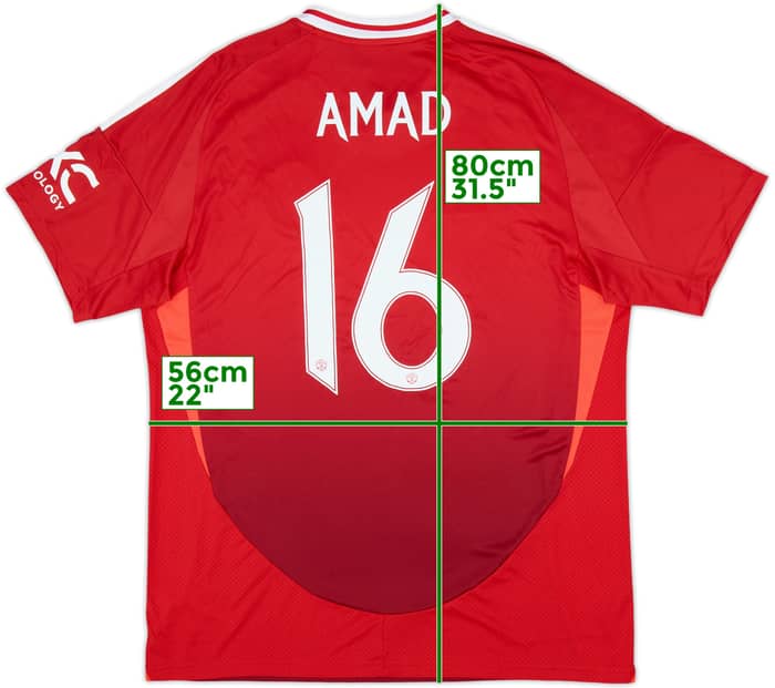 2024-25 Manchester United Home Shirt Amad #16 (XL)