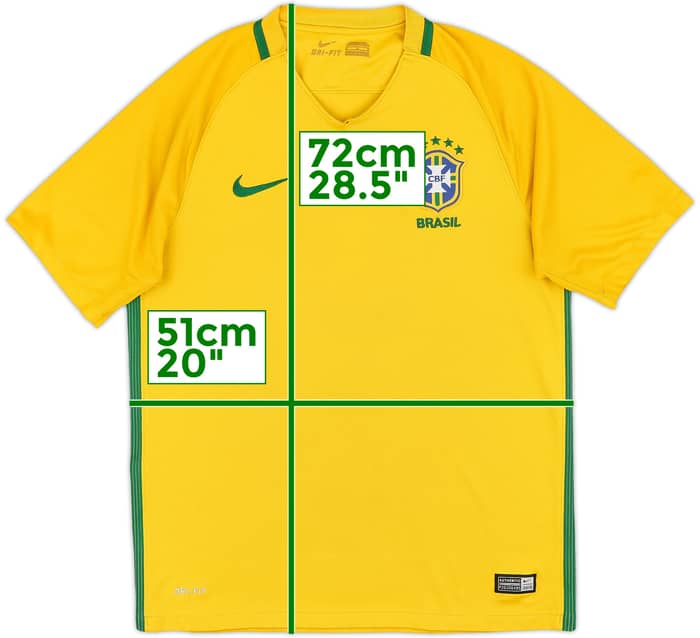 2016-17 Brazil Home Shirt - 5/10 - (M)