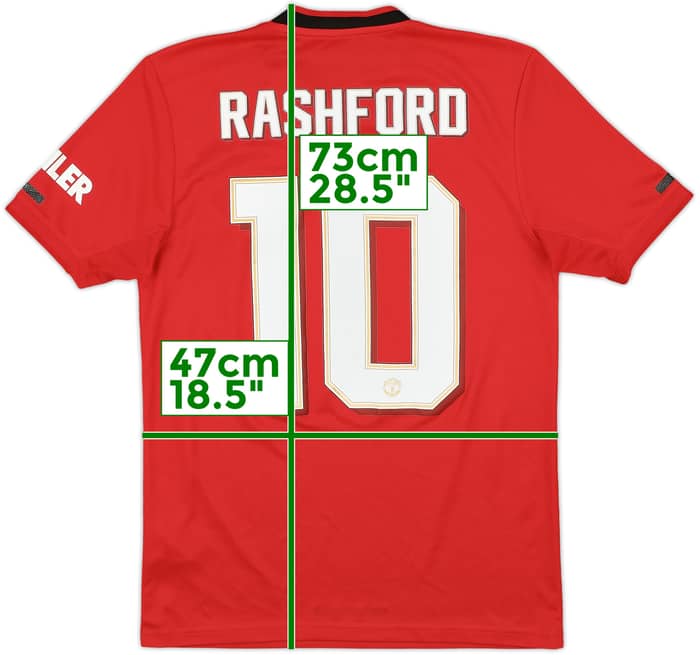2019-20 Manchester United Home Shirt Rashford #10 - 6/10 - (S)