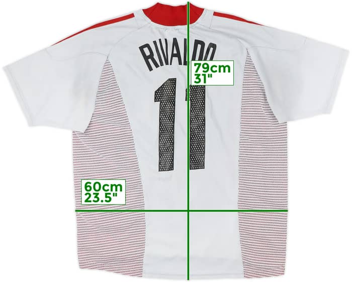 2002-03 AC Milan Away Shirt Rivaldo #11 - 4/10 - (XL)