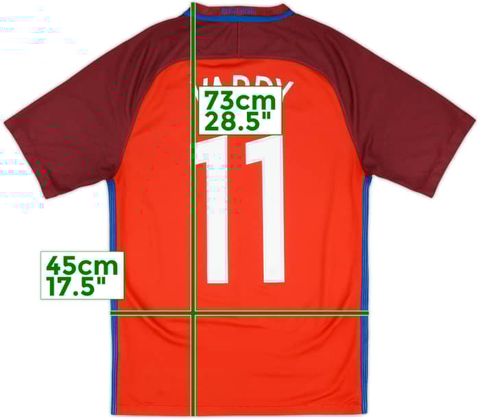 2016-17 England Away Shirt Vardy #11 - 7/10 - (S)