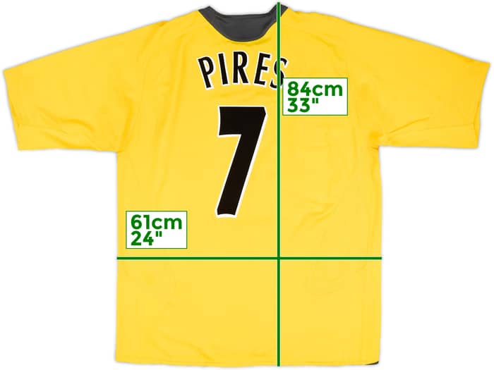 2005-06 Arsenal Away Shirt Pires #7 - 8/10 - (XL)