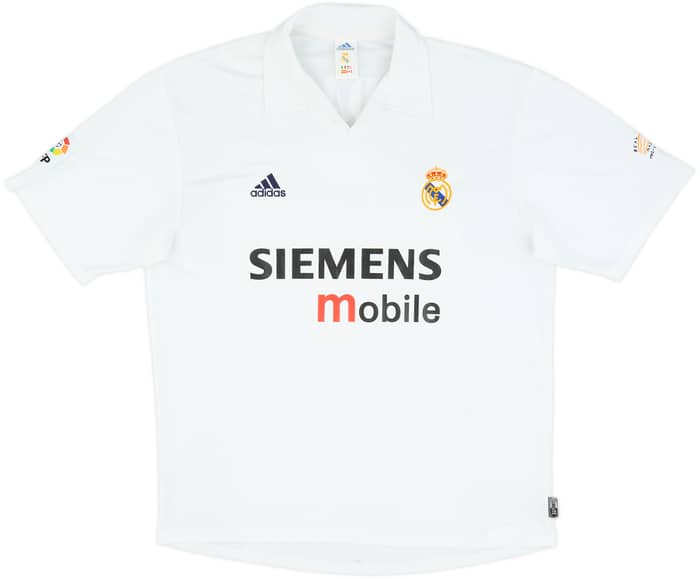 2002-03 Real Madrid Centenary Home Shirt Zidane #5 - 9/10 - (XL)