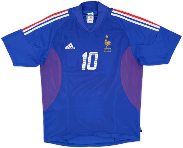 2002-04 France Home Shirt Zidane #10 - 8/10 - (L)