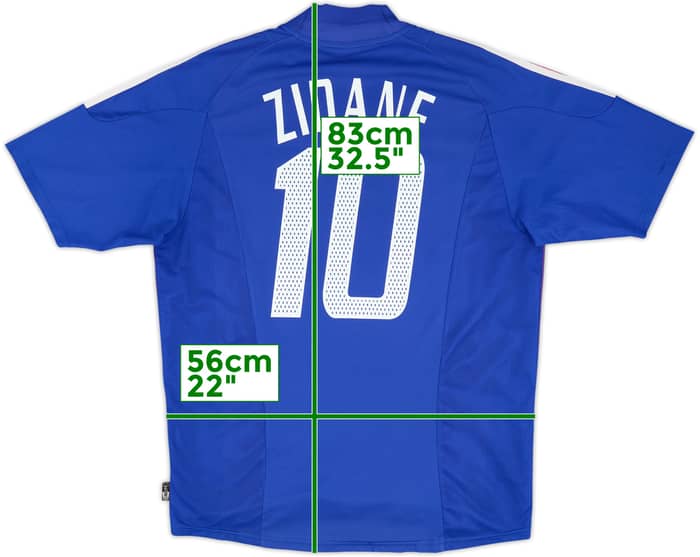 2002-04 France Home Shirt Zidane #10 - 8/10 - (L)