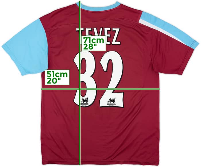 2005-07 West Ham Home Shirt Tevez #32 - 6/10 - (L)