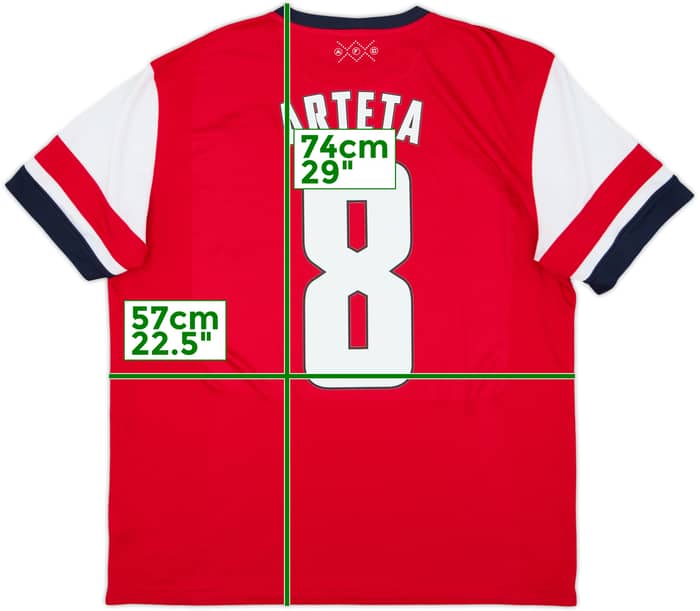 2012-14 Arsenal Home Shirt Arteta #8 - 8/10 - (XL)