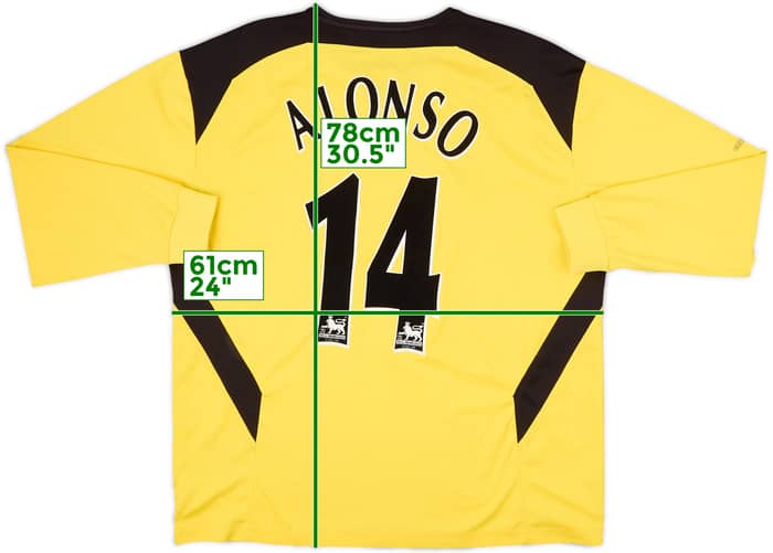 2004-06 Liverpool Away L/S Shirt Alonso #14 - 7/10 - (XL)