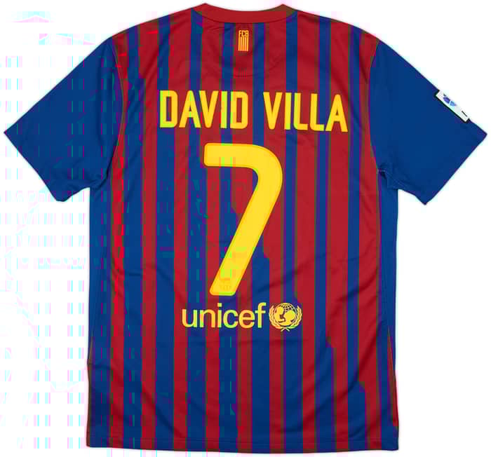 Camiseta de local del Barcelona 2011-12 David Villa #7 - 7/10 - (M)