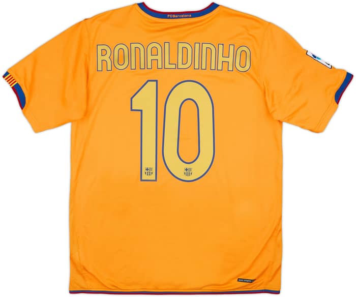 2006-08 Barcelona Away Shirt Ronaldinho #10 - 9/10 - (M)