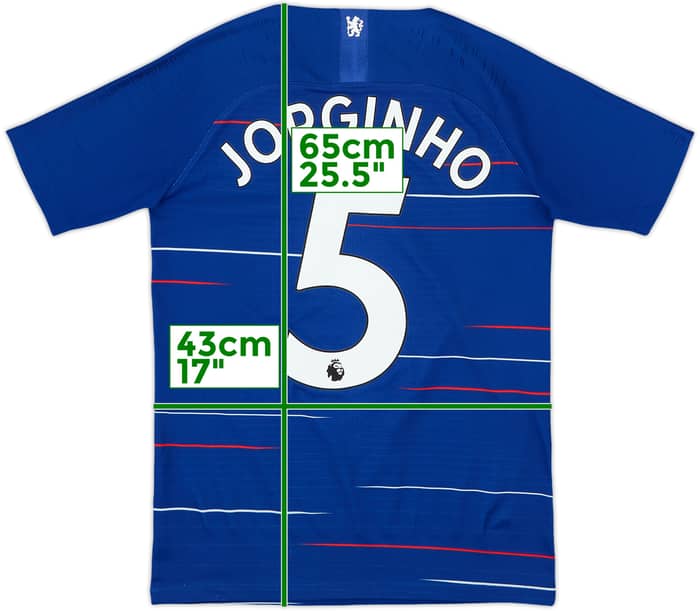 2018-19 Chelsea Authentic Home Shirt Jorginho #5 - 9/10 - (L.Boys)