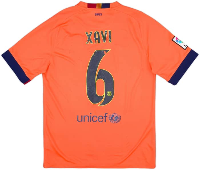 2014-15 Barcelona Away Shirt Xavi #6 - 4/10 - (M)