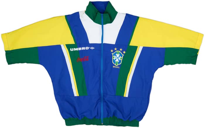 1994-96 Brazil Umbro Chaqueta de chándal versión jugador - 5/10 - (XL)