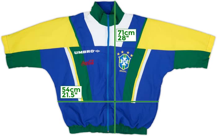 1994-96 Brazil Umbro Chaqueta de chándal versión jugador - 5/10 - (XL)
