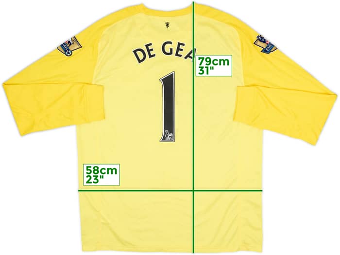 Camiseta de portero del Manchester United 2013-14 De Gea #1 - 7/10 - (XL)
