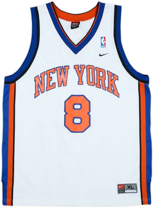 2000-01 New York Knicks Sprewell #8 Nike Swingman Home Jersey - 6/10 - (XL)