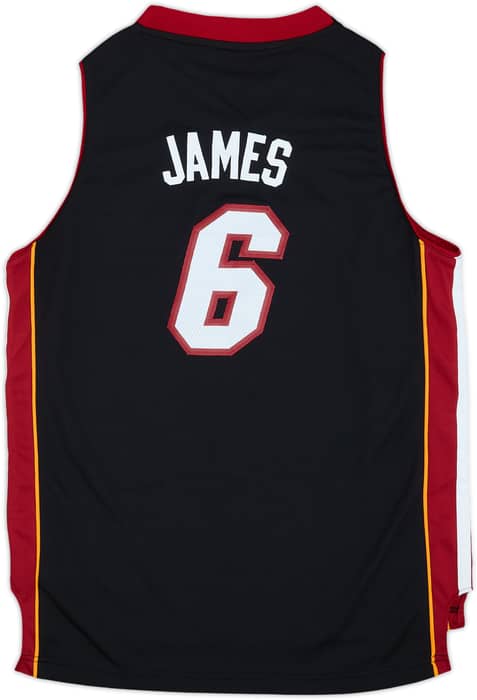 2010-12 Miami Heat James #6 adidas Swingman Away Jersey - 8/10 - (L.Boys)