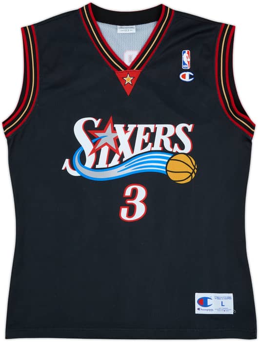 2000-06 Philadelphia 76ers Iverson #3 Champion Away Jersey - 9/10 - (L)