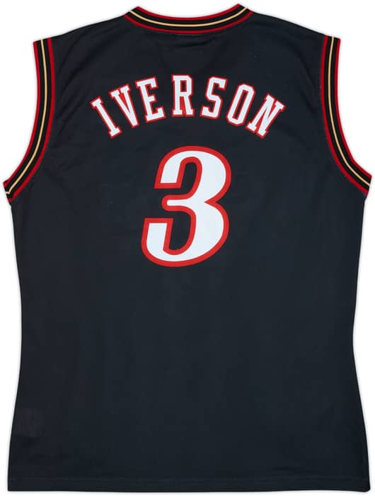 2000-06 Philadelphia 76ers Iverson #3 Champion Away Jersey - 9/10 - (L)