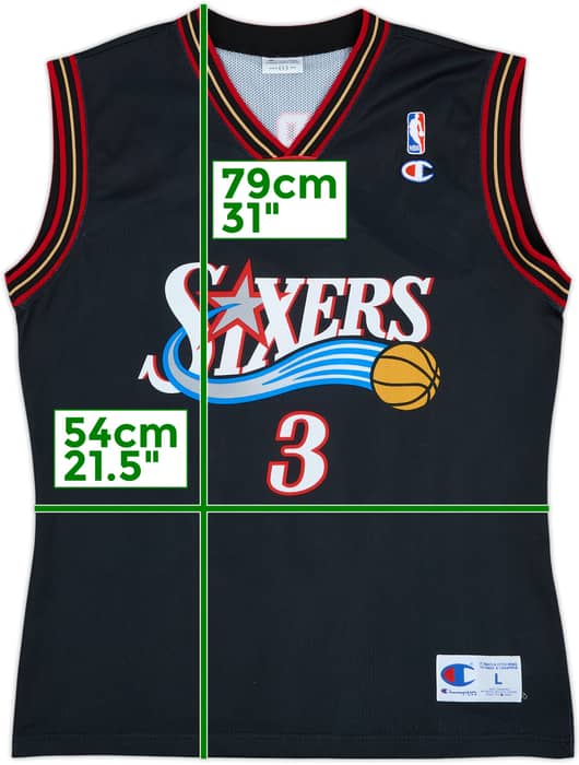 2000-06 Philadelphia 76ers Iverson #3 Champion Away Jersey - 9/10 - (L)