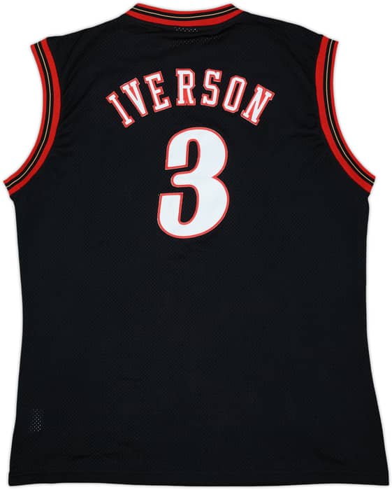 2000-06 Philadelphia 76ers Iverson #3 Champion Authentic Away Jersey - 6/10 - (XL)