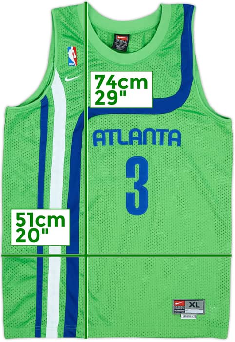 1974 Atlanta Hawks Abdur-Rahim #3 Nike Rewind Swingman Alternate Jersey - 8/10 - (XL.Boys)