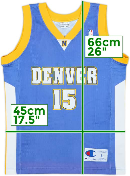 2003-10 Denver Nuggets Anthony #15 Champion Away Jersey - 6/10 - (L.Boys)