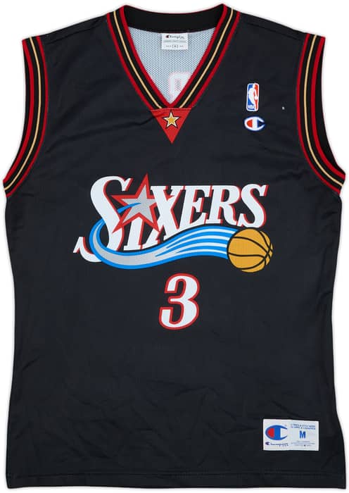 2000-06 Philadelphia 76ers Iverson #3 Champion Away Jersey - 5/10 - (M)