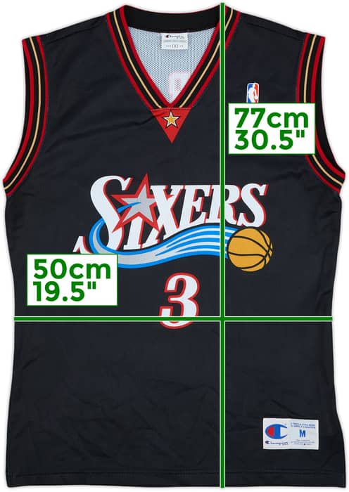 2000-06 Philadelphia 76ers Iverson #3 Champion Away Jersey - 5/10 - (M)