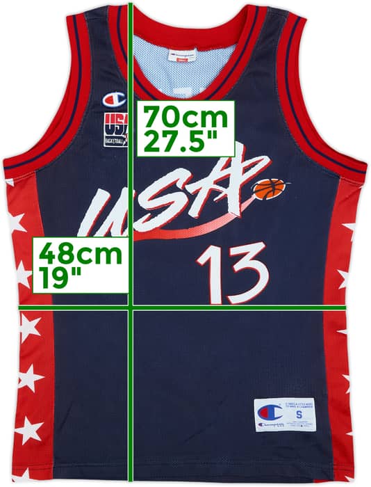 1996-99 USA O'Neal #13 Champion Away Jersey - 8/10 - (S)