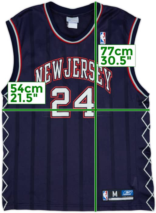 2002-06 New Jersey Nets Jefferson #24 Reebok Away Jersey - 6/10 - (M)
