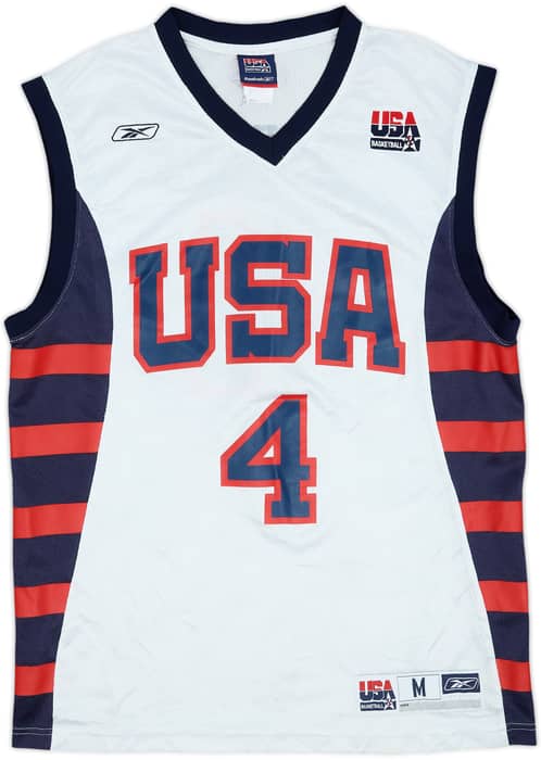 2004 USA Iverson #4 Reebok Home Jersey - 8/10 - (M)