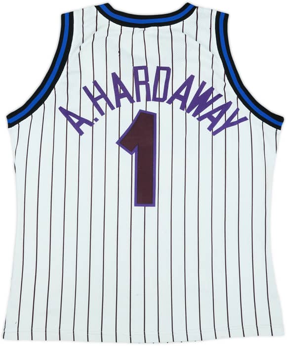 1993-98 Orlando Magic Hardaway #1 Champion Home Jersey - 3/10 - (M)