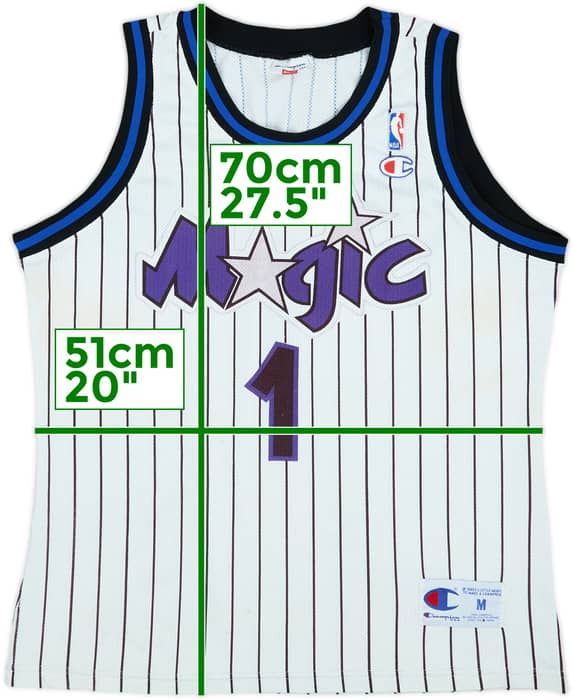 1993-98 Orlando Magic Hardaway #1 Champion Home Jersey - 3/10 - (M)