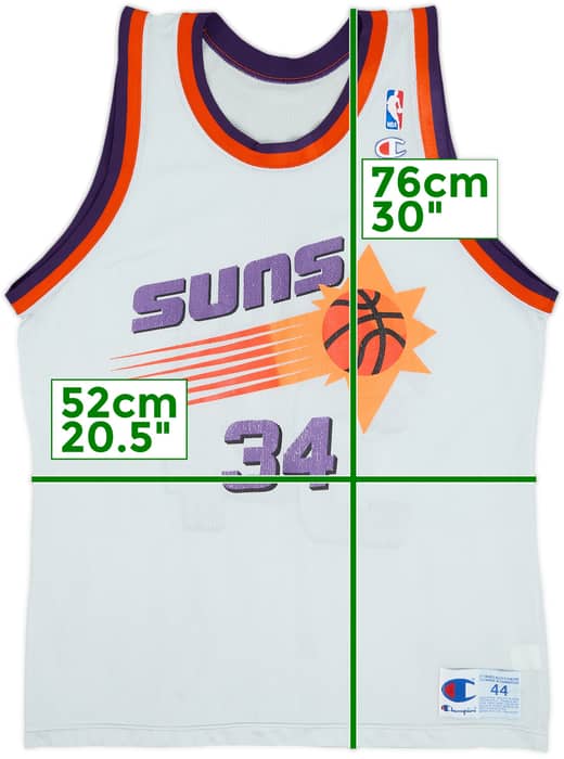 1992-95 Phoenix Suns Barkley #34 Champion Home Jersey - 6/10 - (L)