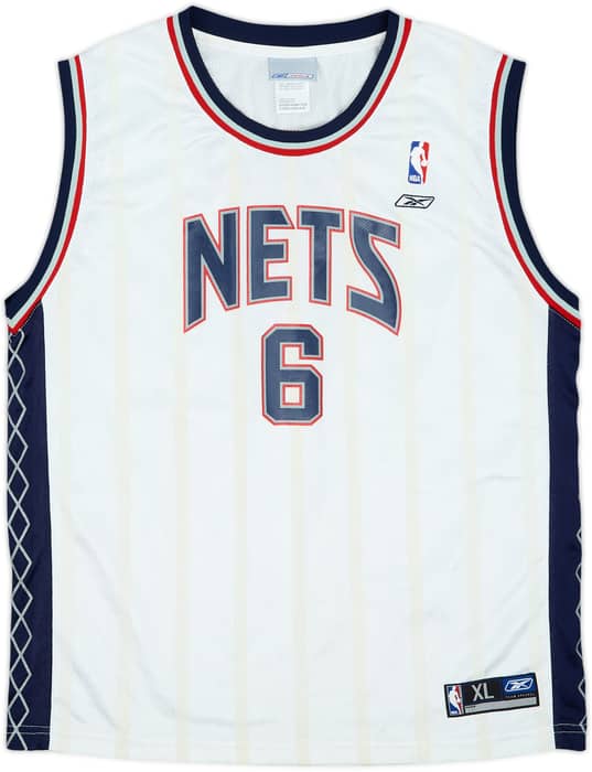 2002-04 New Jersey Nets Martin #6 Reebok Home Jersey - 8/10 - (XL.Boys)