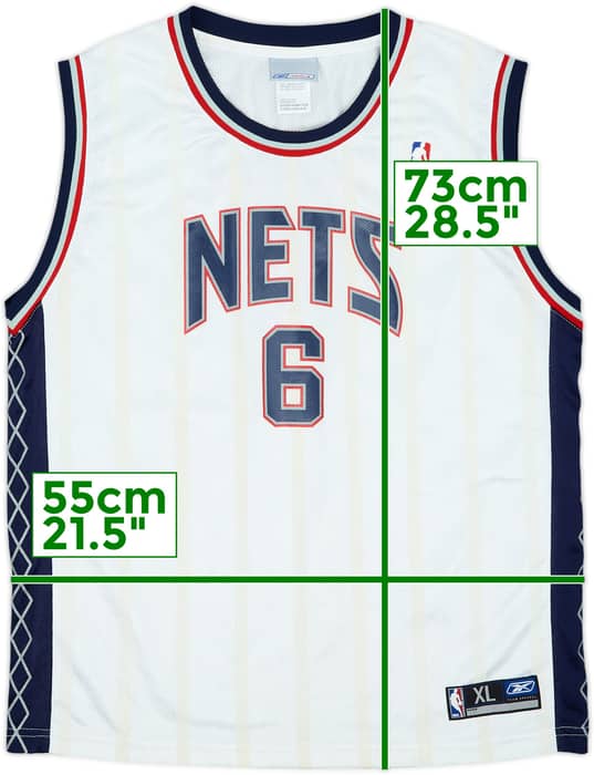 2002-04 New Jersey Nets Martin #6 Reebok Home Jersey - 8/10 - (XL.Boys)