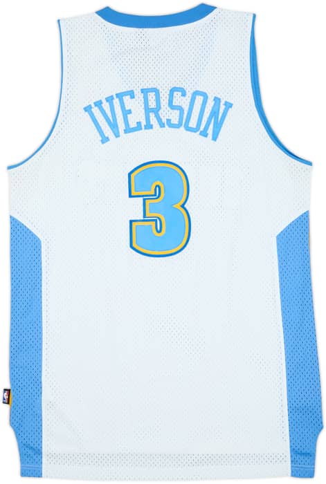 2006-08 Denver Nuggets Iverson #3 adidas Swingman Home Jersey - 8/10 - (M)