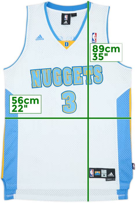 2006-08 Denver Nuggets Iverson #3 adidas Swingman Home Jersey - 8/10 - (M)