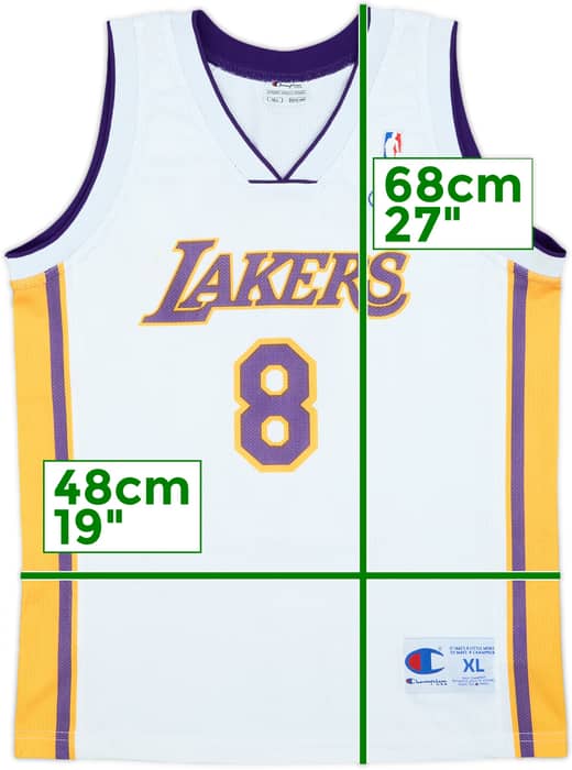 2002-06 LA Lakers Bryant #8 Champion Alternate Jersey - 7/10 - (XL.Boys)