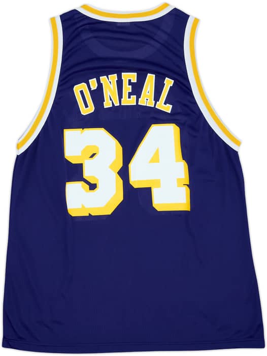 1996-99 LA Lakers O'Neal #34 Champion Away Jersey - 8/10 - (XL)