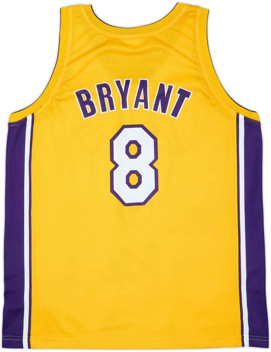 1999-06 LA Lakers Bryant #8 Champion Home Jersey - 9/10 - (XL)