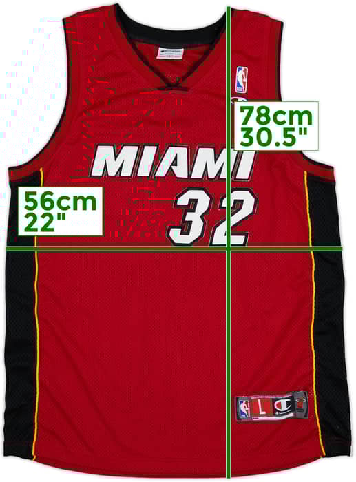 2004-07 Miami Heat O'Neal #32 Champion Authentic Alternate Jersey - 5/10 - (L)