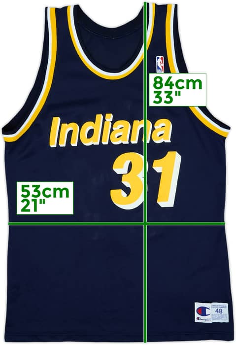 1995-97 Indiana Pacers Miller #31 Champion Away Jersey - 8/10 - (XL)