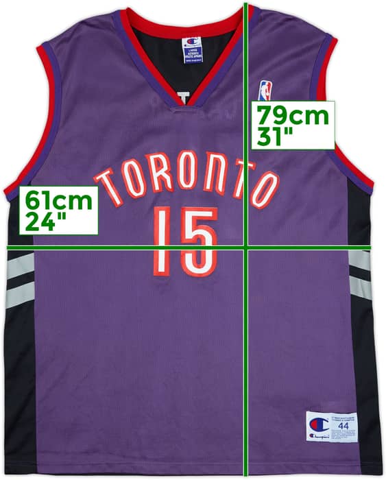 1999-02 Toronto Raptors Carter #15 Champion Away Jersey - 9/10 - (L)