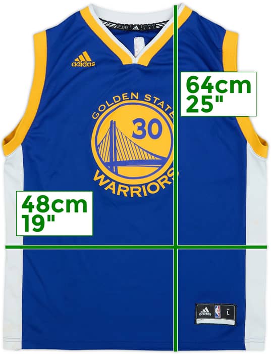 2014-17 Golden State Warriors Curry #30 adidas Away Jersey - 6/10 - (L.Boys)